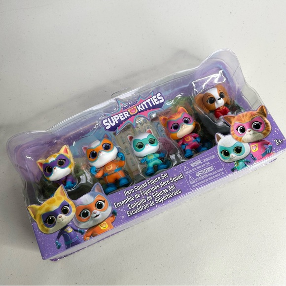SUPER KITTIES Hero Squad 5 Figure Set Mr. Puppypaws, Bitsy, Buddy, Sparks, Ginny - Picture 7 of 7